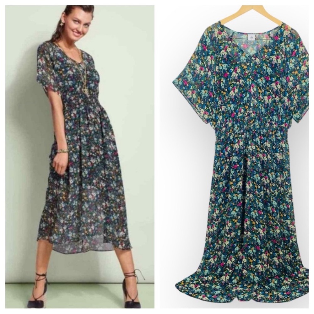 CAbi Floral Multicolor Dress # 5386